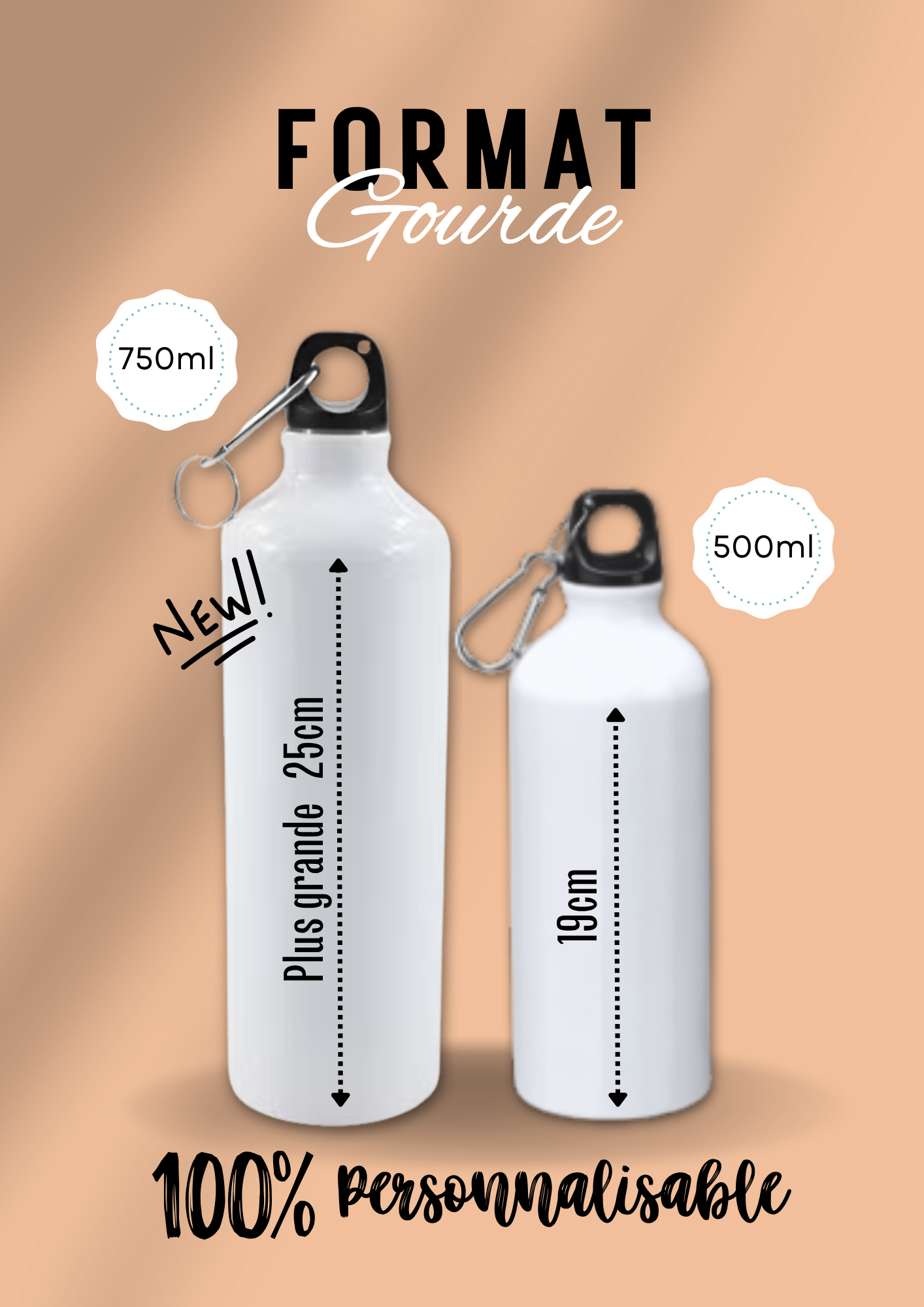 Gourde 100% personnalisable